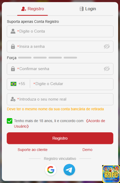Experiência de Jogos 89fc.com